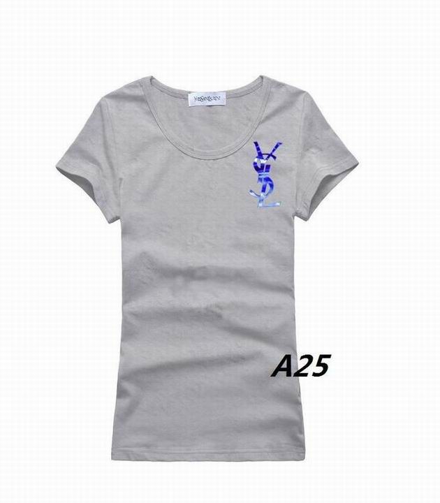 YSL short round collar T woman S-XL-107